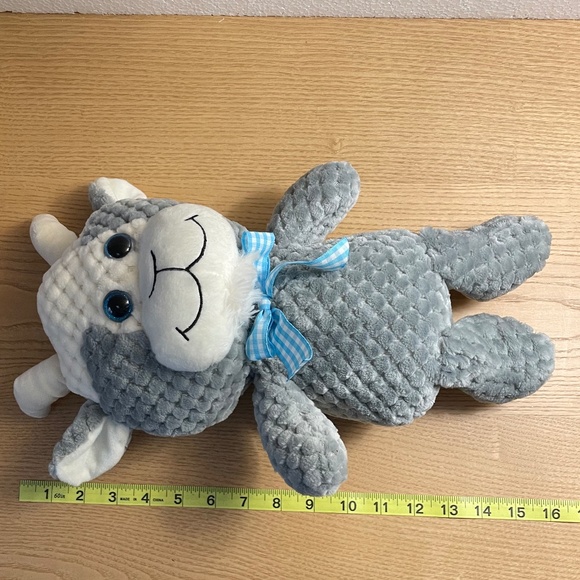 Kellytoy Billy Goat Plush Ram Waffle Quilted Texture Bow Tie Stuffed Animal 16" - Picture 9 of 10